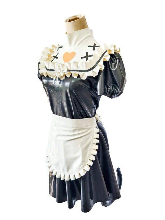 Latex Maid Dress Uniform with Inflatable tail