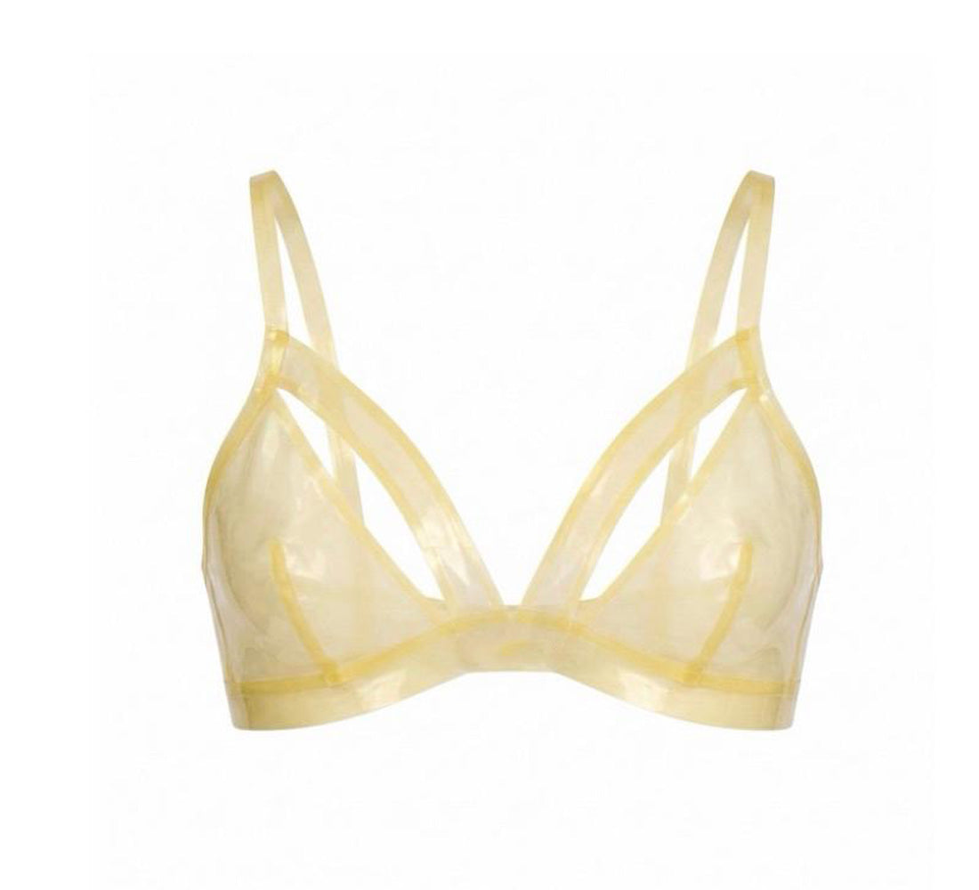 Womens Latex Bra Clear Color