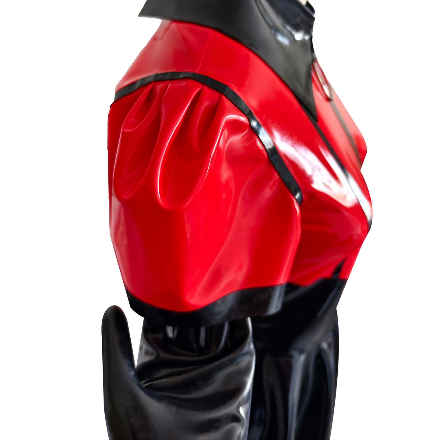Women's Color-Block Latex Rubber Dress