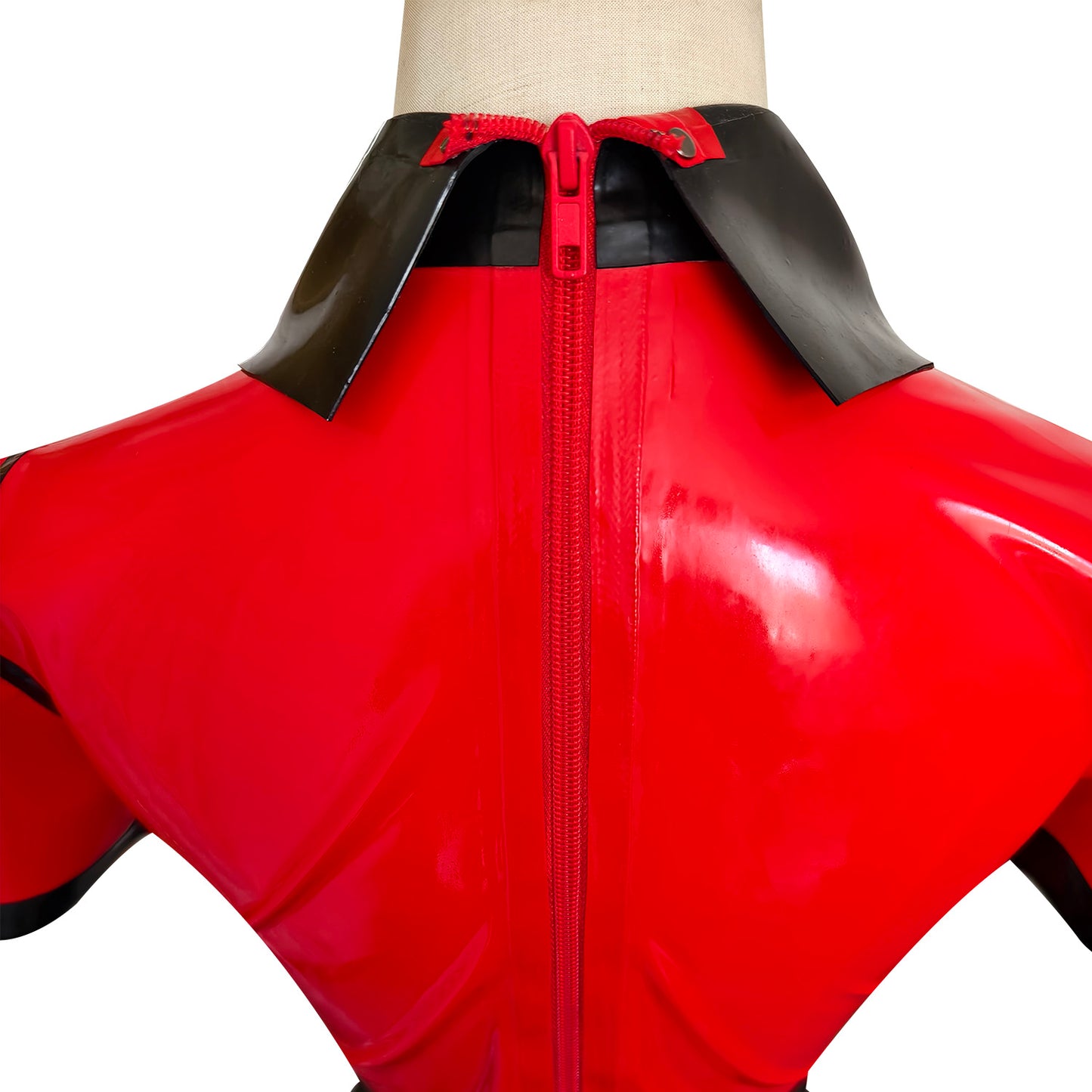 Women's Color-Block Latex Rubber Dress