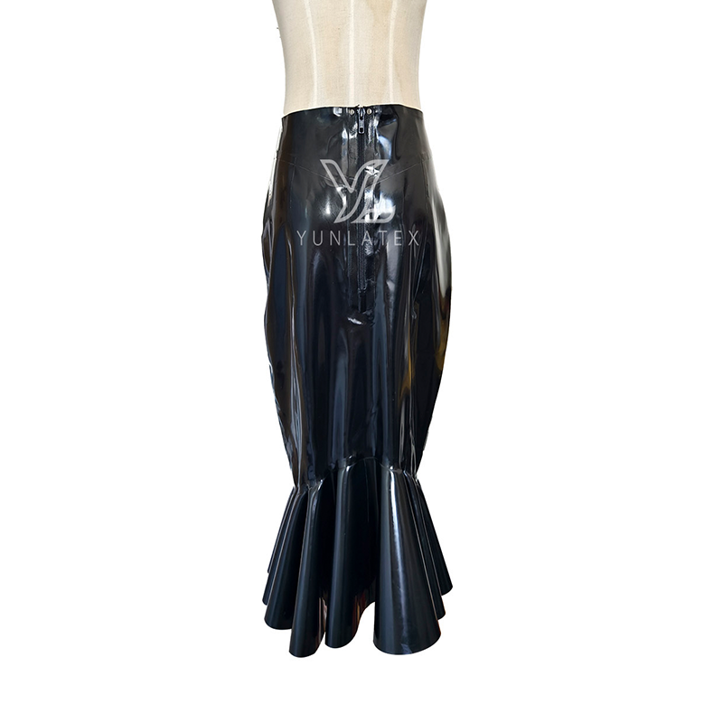 YUNLATEX Elegant Latex Mermaid Skirt