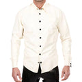 Mens White Latex Shirts Turn-down collar