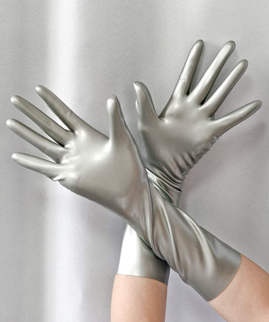 Gilded Silver Latex Gloves