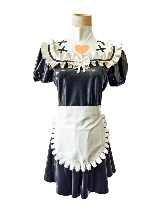 Latex Maid Dress Uniform with Inflatable tail
